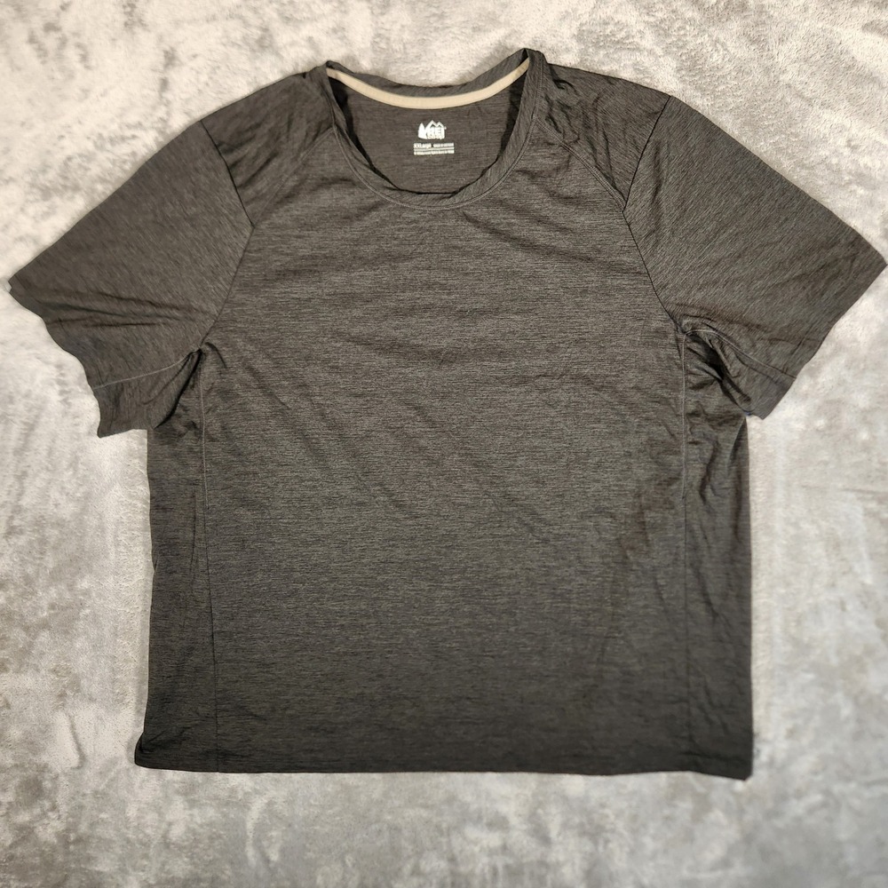 REI Co-op T-Shirt Mens XXL Swiftland Running Gray Short Sleeve Active 202656 EUC